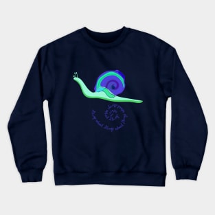 Blue green snail Crewneck Sweatshirt